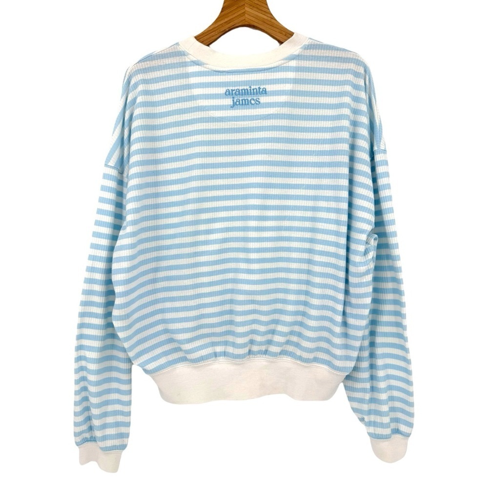 Araminta James Striped Waffle Pullover Sweater Size S - Picture 2 of 10